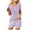 Purple, variant on Fheaev 2 Piece Sets Summer Pajamas Womens Tops And Shorts Sleepwear Outfits Sets Casual V-Neck Blouse Top Elastic Waist wear Sets 2024 Trendy Home Wear Pajamas Sleepwear Sets