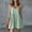 Mint Green#17, variant on Yteetum Summer Dresses for Women Sleeveless Spaghetti Strap Button Crewneck Camisole Dresses Sundress Casual Solid Round Neck Loose Lightweight Comfy Beach Cover Up Dress