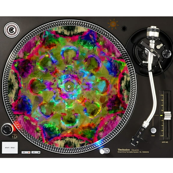 KuzmarK™ 12" DJ Turntable Slipmat - Watercolor Paint