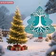 thumbnail image 2 of Stylish Metal Hanging Christmas Tree Wind Spinner - Intricate Branch & Root Design with Modern Circuitry Motif for Garden Decor, 2 of 7