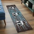 thumbnail image 3 of Farmhouse Wooden Grain 2'x6' Runner Rugs for Hallway Kitchen Bedside Non Slip Washable, Vintage Shabby Cow Pig Chicken Entryway Rug Runners with Rubber Backing, Long Carpet Runner for Laundry Room, 3 of 8