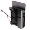 thumbnail image 5 of Aluminum Alloy Cooling Case Heat Dissipation Enclosure with Fan for Raspberry Pi 4 B ModelGrey, 5 of 5