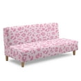 thumbnail image 2 of Xoenoiee Pink Leopard Print Futon Slipcover Armless Sofa Cover Stretch Furniture Protector for Foldable Couch Bed With Elastic Bottom for Living Dining Room, 2 of 7