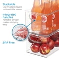 thumbnail image 4 of Papelera de despensa InterDesign, apilable con asas, 4 unidades, de plástico transparente, 4 of 7