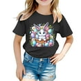 thumbnail image 1 of XDZJLR T-Shirts Filles Enfants Graphiques de Pâques Coupe Ample Décontractée Manches Courtes Col Rond pour Garçons 2-3 Ans, 1 of 4