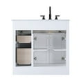 thumbnail image 3 of Elegant Kitchen and Bath Alden 36 Inch Single Bathroom Vanity In White, 3 of 13