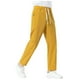 thumbnail image 1 of Pantalones deportivos elásticos holgados de seda helada para hombre - Poliéster, pierna recta, cordón, jogging informal, 1 of 6