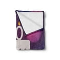 thumbnail image 2 of 70th Birthday Soft Flannel Fleece Throw Blanket, Cartoon Style Birthday Party Delicious Yummy Cake Abstract Backdrop, Cozy Plush for Indoor and Outdoor Use, 50" x 70", Purple and Lilac, by Ambesonne, 2 of 5