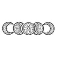 thumbnail image 2 of TIMIFIS Wall Stickers Modern Style Phase Wall Stickers Wooden Cycle Wall Decoration Home Decor, 2 of 8
