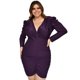 thumbnail image 1 of Vestido con fruncido Roman Fashion/Tallas Extras, 4261 violeta 36 Roman Fashion Vestido extra 4261, 1 of 7