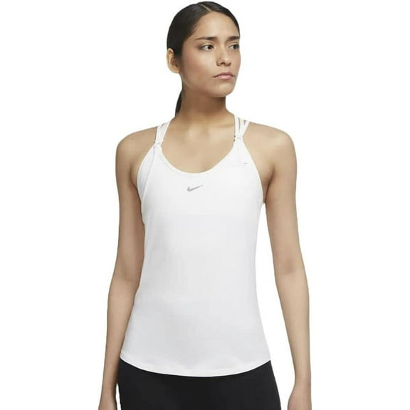 Nike Dri-FIT One Luxe Women's Slim Fit Strappy Training Tank White Size XXL
