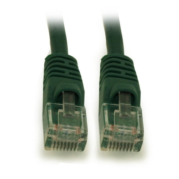 6inch Cat5E Ethernet RJ45 Patch Cable, Stranded, Snagless Booted, GREEN