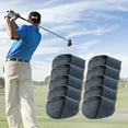 thumbnail image 3 of LOVIVER Golf Iron Head Covers Set PU Leather Protective Lightweight Golf Head Covers for Deep Blue Small, 3 of 8