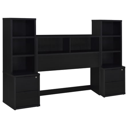 Westpark 3-piece Full Bedroom Set Bookcase Headboard Black