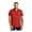 Apple Red, variant on Unisex Stretch Pique Polo | Short Sleeve Collared Shirt for Men & Women, Casual Performance Polo for Work - White L