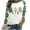 Khaki, variant on Women Fall Clothes Long Sleeve Snowflake Sweatshirt Round Neck Pullover Fall Shirt Christmas Top Green Raglan Sleeve Shirt My Items