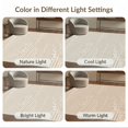 thumbnail image 7 of ODIKA 5'x7' Beige Champagne Reflection Geometric Washable Area Rug Contemporary Abstract Mosaic Textured With Dimensional Block Grid Non-Slip, Chair-Friendly for Dining Room, Under Table, Home Office, 7 of 7