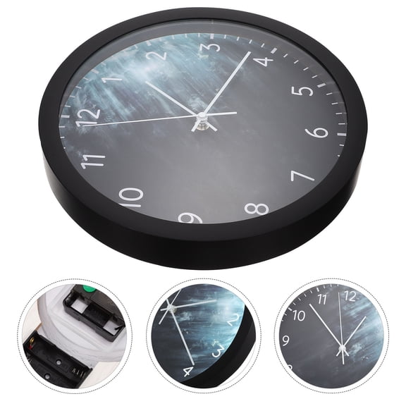 OUNONA Decorative Sound-Activated LED Wall Clock, Multi, Glass and Plastic, Modern Home, Silent Display