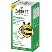 5 Pack Zarbee's Naturals Chest Rub Eucalyptus Lavender Pine & Beeswax 1.5 oz Ea