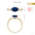 thumbnail image 4 of Angara Natural 2 Ct. Blue Sapphire with Diamond Classic Ring in 14K Yellow Gold for Women (Ring Size: 3.5), 4 of 9