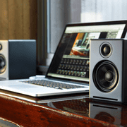 Audioengine A2 24 Bit HiRes Desktop Speakers with Bluetooth - Pair (Black)