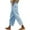 Light Blue, variant on BKQCNKM Linen Pants Women, High Waisted Pants for Women, Drawstring Pants Women, Vacation Outfits for Women, Eyelet Pants for Women, Beige L