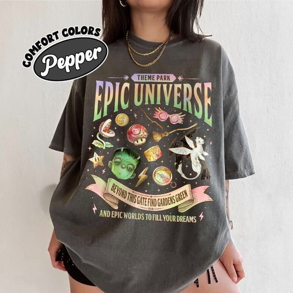 Epic Universe Fan Comfort Colors Shirt, Funny Family Theme Park Trip Tshirt, Orlando Park 2025 Family Tee