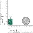 thumbnail image 5 of Gem Stone King 925 Sterling Silver Green Malachite Pendant Necklace for Women (18.05 Ct Emerald Cut18X13MM, with 18 inch Chain), 5 of 6
