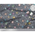 thumbnail image 2 of Soimoi Polyester Crepe Fabric Fish,Shell & Starfish Ocean Decor Fabric Printed Yard 42 Inch Wide, 2 of 3
