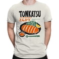 thumbnail image 2 of Smartprints Tonkatsu Japanese Food Illustration Men's T-Shirt Off White, Cotton, S, 2 of 4