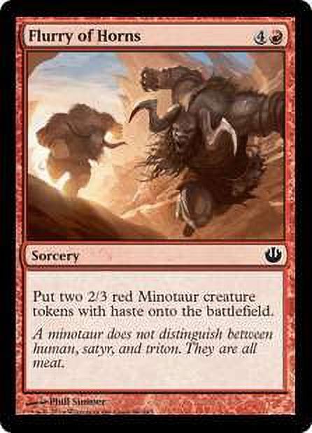 MtG Journey Into Nyx Common Flurry of Horns (Foil) #96