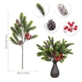 thumbnail image 3 of Artificial Branch Christmas Decor, with Berries Pinecone 5 Styles for Home Tree, 19.7in for Mantel Centerpiece Wreath Decor, 3 of 5