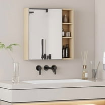 Bathroom Wall Mirror Cabinet, Medicine Cabinet with Single Door and Shelf, Medicine Cabinet Mirror, Wall Mirror Cabinet