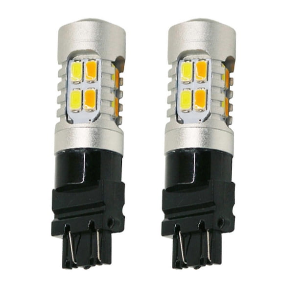 2PCS 3157 T25 P27/7W 5630 Bulbs Dual Color LED Bulb Canbus Car Turn Signal Lamp