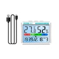 thumbnail image 1 of Medidor de humedad y temperatura Medidor de humedad electrónico 10% ~ 99% Rh -10 ~ 50  degreeC Higrómetro interior para sala de estar Invernadero Dormitorio gato gris, 1 of 7