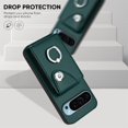 thumbnail image 4 of Case for Google Pixel 9 Pro XL Case with Card Holder Magnetic Clasp Flip Folio with Ring Stand Sturdy Dual Layer Shockproof Leather Wallet Cover for Google Pixel 9 Pro XL Green YBK, 4 of 16