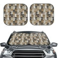 thumbnail image 2 of Wukai Cartoon Bear Car Front Windshield Sun Shade,Sun Visor Shield Block Automotive Interior Protector Blocks UV Rays-Medium, 2 of 6