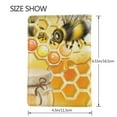 thumbnail image 3 of Pofeuu Honey Bee Print Travel Document Organizer Passport Holder Men Women for Family (6.5 in x 4.5 in),Wallet Holder Credit Card Clutch Bag Case, 3 of 5
