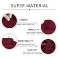 thumbnail image 5 of Subrtex 2-Piece Jacquard Spandex Stretch Couch Slipcovers,Loveseat,Wine, 5 of 6