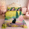 thumbnail image 2 of Manfei Kawaii Cat Full Size Comforter Sets 3-Piece,Spring Garden Bedding Comforter Set,1 Comforter and 2 Pillowcases,Reversible, 2 of 6
