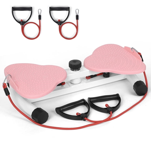 Waist Twisting Disc Slim Waist & Abs Exercise Equipment with Foot Massage Non-Slip Twist Board Home Gym (Pink)
