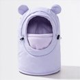 thumbnail image 6 of NOLDARES Kids Ski Mask for Boys Girls,Balaclava Fleece Winter Face Mask Hat for Kids Toddler, Warm Hood Neck Scarf(K109-Purple), 6 of 9