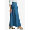 thumbnail image 3 of Jessica London Women's Plus Size Denim Inset Maxi Skirt, 3 of 4