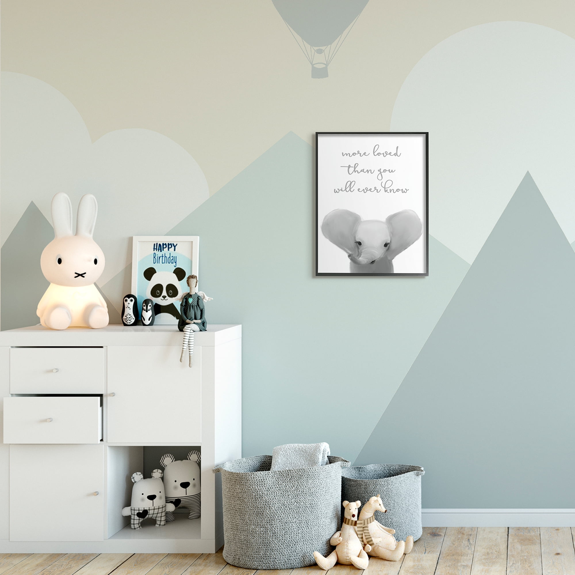 Stupell Industries More Loved Than You Will Ever Know Cute Elephant,16 x 20,Designed by Leah Straatsma