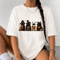 thumbnail image 5 of Black Cats Halloween Shirt, Cute Spooky Cat Crew Costume Graphic Tee, Ghost Pumpkin Spooky Season Gift for Cat Mom, Unisex, 5 of 10