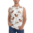 thumbnail image 2 of Lsque Rabbit And Squirrel Print Men's Cotton Blend Sleeveless Muscle Shirts (S-3XL)- Moisture Wicking, Odor Protection, UPF 30+,Small, 2 of 8