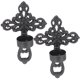 thumbnail image 1 of Set de 2 portavelas de pared OUNONA Matte Black Metal, 1 of 9
