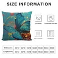 thumbnail image 5 of TIAOTIAOHOU Butterfly Decorative Throw Pillow Cover Case Watercolor Butterflies Lotus Flower Bold Splash Cases Square Standard Cushion Covers for Couch Sofa Bed, 5 of 5