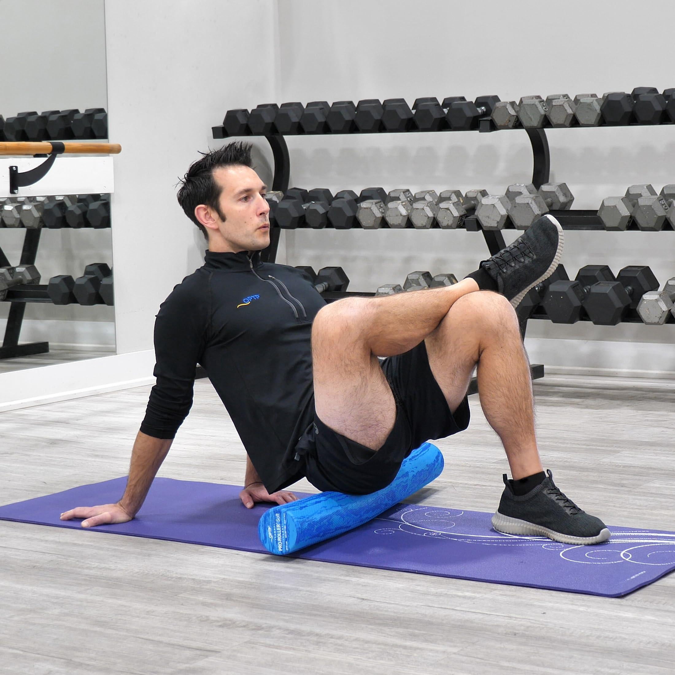 Pro-roller Soft Density Foam Roller - Low For Physical  Pilates Yoga Roll Exercises And Blue 36" X 4"