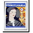 thumbnail image 2 of Historic Framed Print, Visit Pennsylvania Where pre-revolutionary costumes still survive.Katherine Milhous., 17-7/8" x 21-7/8", 2 of 9